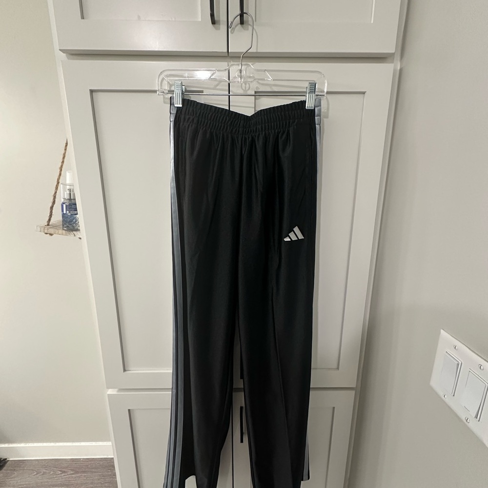 Adidas Men’s Black Joggers with White Stripes